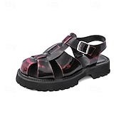 cheap Dress Sandals-Men's Black Faux Leather Gladiator Sandals - Durable and Stylish Sandals for Summer Adventures