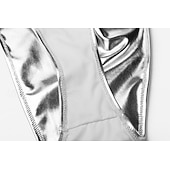 olcso Öltözetek-Retró 1980-as évek Félrebeszél Fürdőruha One Piece Body Diszkó Fényes latex patent Fémes Szivárvány Női Mindszentek napja Farsang zenei fesztivál Tengerparti nyaralás Pride Parade Felnőttek