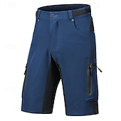baratos Clássico-Homens Shorts táticos Bermuda Cargo Calção Shorts de Trilha Bolso Com Zíper Bolso multi Bloco de cor Conforto Vestível Comprimento do joelho Ao ar livre Esporte Diário Moda Casual Preto Azul Marinho