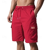 economico Classico-Per uomo Pantaloncini cargo Shorts Pantaloncini Estivi Coulisse Elastico in vita Multi-tasche Semplice Comodità Indossabile Lunghezza al ginocchio All&#039;aperto Sport Quotidiano Moda Casual Nero Giallo
