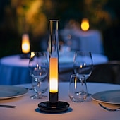 cheap Bedside Lamp-LED Table Lamp, Soft Light No Stroboscopic Rechargeable Ambient Light Touch Controls Multi Tone Lighting 1800mAh High Capacity Battery LED Night Light for Dinner Bar Restaurant