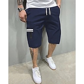 economico All&amp;#39;aperto-Per uomo Pantaloncini cargo Shorts Pantaloncini Estivi Coulisse Elastico in vita Multi-tasche Semplice Comodità Indossabile Lunghezza al ginocchio All&#039;aperto Sport Quotidiano Moda Casual Nero Blu