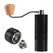 economico Accessori per il caffè-Macinacaffè manuale con macina in acciaio regolabile per cucina, utensile portatile per macinare il caffè espresso a mano