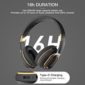 Недорогие Накладные наушники-Беспроводные Bluetooth наушники H3 с полной оберткой HiFi стерео – Складные наушники с микрофоном AUX/TF/BT режимы Легкие наушники Совместим с iOS и iPhone