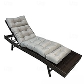 economico Copridivano-Cuscino impermeabile per chaise longue da interno/esterno, poltrona reclinabile ispessita con 4 lacci, cuscino per sedia a sdraio per piscina, sedia da balcone