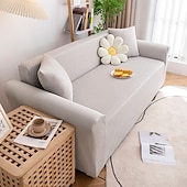 cheap Sofa Cover-Stretch Sofa Cover Slipcover Elastic Sectional Couch Armchair Loveseat 4 or 3 seater L shape Jacquard Grey Water Repellent Plain Solid Soft Durable Washable