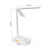 preiswerte Schreibtischlampen-LED-Schreibtischlampe mit Doppelkopf, dimmbare Touch-Steuerung und 5 Beleuchtungsmodi, zwei Schwenkarme, USB-Ladeanschlüsse, augenschonende Tischlampen für Klavier, Notenständer, Nägel, Zuhause &amp; Büro