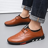 abordables Baskets-Chaussures de randonnée décontractées pour hommes – Chaussures de marche légères en similicuir à enfiler pour la randonnée, les voyages et les loisirs
