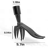 cheap Tool Accessories-High Hardness Weed Pulling Tool - Manual Stand Up Weed Puller Tool Head Replacement - 4-Claw Steel Head Design, Black