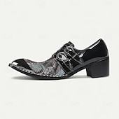 levne Elementární Společenské Boty-Černé kožené monk strap boty pro muže – Chic formální obuv na večírky a noční akce