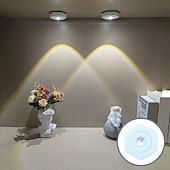 billige Innendørsbelysning-Sekskantet katteøye-vegglampe, skaplamper, solnedgangslampe, projektor, solnedgangslys, batteridrevet, berøringslys, kranlys, av/på, selvklebende lys, for bokhylle, spiskammers, hjem og soveromsdekor