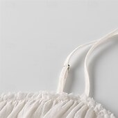 ieftine Rochii Albe Casual-Pentru femei Rochie Mini Rochie albă Rochie de absolvire Rochie Slip Modă Rochie eleganta În aer liber Petrecere Concediu Fit regulat Simplu Fără manșon În V Negru Alb Vară