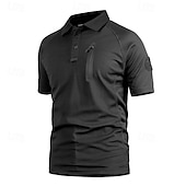 preiswerte Klassisches Poloshirt für Herren-Herren Golfshirt Golf Poloshirts Arbeit Lässig Revers Kurzarm Basic Modern Einfach Tarnung Knöpfe Sommer Normale Passform Schwarz Tarnung Grün Khaki Golfshirt