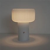 economico Lampade da tavolo e da lettura-Lampada da scrivania ricaricabile tramite USB, lampada da comodino, lampada da notte, lampada da studio, lampada a fungo, lampada da campeggio, ristorante, 1 pz.