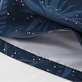 baratos Calções para Homem-Homens Calção Shorts de praia Com Cordão Gráfico Folha Árvore Respirável Secagem Rápida Comprimento do joelho Ao ar livre Férias Casa Férias Estilo Étnico Azul Marinha Com Stretch