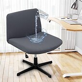billiga Stolsöverdrag-armlös stol överdrag 100 % vattentät armlös kontorsbord stolsöverdrag stickad jacquard modern fåfänga stolsöverdrag bred sits korsad stolsöverdrag mitt bak accent stolöverdrag
