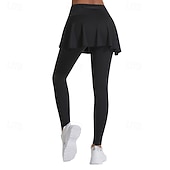 tanie Spódnice i szorty damskie-Damskie Solidne kolory Spódnica casualowa Spódnica tenisowa z legginsami Pofałdowany Boczne kieszenie Szybkie wysychanie Bransoletka tenisowa Golf Pikle Doły Czarny Biały Fioletowy Odzież tenisowa