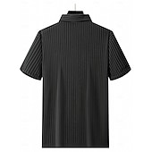 cheap Men&#039;s Classic Polo-Men&#039;s Business Polo Golf Polos Shirts Work Business Lapel Ribbed Polo Collar Short Sleeve Basic Modern Stripes Textured Buttons Knitted Spring &amp; Summer Regular Fit Black White Navy Blue Gray Business