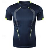 voordelige Casual T-shirts voor heren-Multi-pakketten 3 stuks Voor heren Strakke ronde hals Korte Mouw Groen+Marineblauw+Zwart T-shirt Kleurenblok Sportief Sport Polyester Zomer