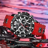 cheap Quartz Watches-912 New Multi functional Fashion Luxury Men&#039;s Waterproof Night Light Watch Silicone Strap Quartz Men&#039;s Watch