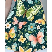 tanie Sukienka motyl 3D-Dziewczyny &#039; 3D Motyl Sukienka Bez rękawów Lato Wiosna Urlop Codzienny Święto Księżniczka Piękny Słodkie Dzieci 4-12 lat Codzienne sukienki Sukienka A line Do kolan Regularny