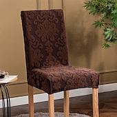 abordables Funda para silla de comedor-Funda para silla de comedor para el hogar, de tela polar, elástica, para el asiento