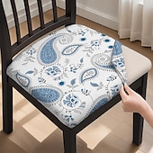 abordables Funda para silla de comedor-Funda para silla de comedor, funda para taburete, funda de poliéster con estampado geométrico