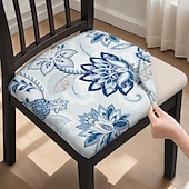 abordables Funda para silla de comedor-Funda para silla de comedor, funda para taburete, funda de poliéster con estampado geométrico