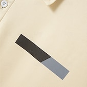  Herr Golftröja Golf pikétröjor Ledigt Arbete Kavajslag Kortärmad Grundläggande Modern Färgblock Lappverk Knappar Vår Normal Rosenröd Golftröja