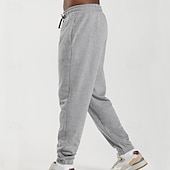 preiswerte Jogginghosen-Herren Jogginghose Hose Kordelzug Tasche Elastischer Bund Einfach Komfort Atmungsaktiv Täglich Outdoor Ferien Urlaub Mode Blau Schwarz Mikroelastisch