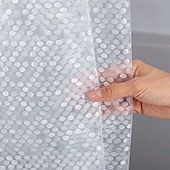 preiswerte Duschvorhänge-PEVA 8G Duschvorhang-Beschichtung 72x72 Zoll 3D klarer blauer Blasenschwerlast-Wasserschutz Duschvorhang-Beschichtung dicker Kunststoff-Duschvorhang für das Badezimmer 12 Haken