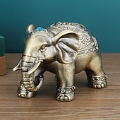 billige Tilbehør for røykere-Vintage askebeger med lokk, vindtett askebeger med elefantlokk til hjemmekontor, europeisk retro dekorativ askebegerpynt mot fluer