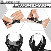 baratos Cuidados Pessoais &amp; Saúde-Conjunto de 3 cortadores de unhas dos pés para unhas grossas, conjunto de cortadores de unhas atualizados para homens, cortadores de unhas dos pés com cabo longo e mandíbula larga para unhas grossas,