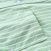 voordelige heren overhemd met knopen-Voor heren Overhemd Zomer overhemd Normaal shirt Strand hemd Overhemd met knopen Wit blauw Groen Grijs Korte mouw Gestreept Revers Vakantie Hawaii Zak Kleding 100% katoen Modieus Casual Comfortabel