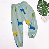 preiswerte Unterteile-Kinder Jungen Hose Hose Gestreift Weich Komfort Hose Outdoor Basic Weiß Gelb Hellgrün Mittlere Taille