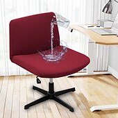 billiga Stolsöverdrag-armlös stol överdrag 100 % vattentät armlös kontorsbord stolsöverdrag stickad jacquard modern fåfänga stolsöverdrag bred sits korsad stolsöverdrag mitt bak accent stolöverdrag