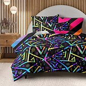 economico 100% cotone-Fodera per copriletto in cotone 100% Set di biancheria da letto di dimensioni matrimoniali Copriletto morbido e leggero con 2 federe per tutte le stagioni