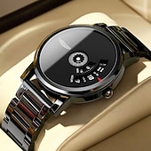 baratos Relógio Automático-Presente de relógio para homens relógio de luxo leve qualidade em aço inoxidável edição coreana relógio de moda à prova d'água