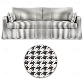 preiswerte Sofabezug-Sofabezug für Hyltarp-Sofa, gesteppt, floral, 100 % Baumwolle