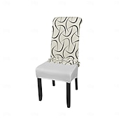 baratos Capa para Cadeira de Jantar-capa assimétrica para cadeira de jantar/capas elásticas para cadeira de jantar, xl/extra grande, removível, lavável e macia, capas extra grandes para cadeiras de jantar de cozinha, hotel e banquete