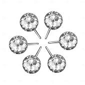 cheap Shower Curtains-12 Pcs Acrylic Decorative Rolling Diamond Shower Curtain Hooks Rust Proof Rhinestones Crystal Bling Shower Curtain Hooks for Curtain and Shower Rod, Clear Round