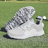 cheap Men&#039;s Golf Shoes-Men&#039;s White Golf Shoes with Multi-Traction Sole - Lightweight, Breathable Design for Outdoor Sports