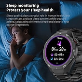 baratos Smartwatch-Relógio inteligente S6Pro 1,62&quot; Bluetooth, rastreador de fitness para homens com bússola, contador de passos, lembrete de chamadas e mensagens, monitor de sono, assistente de voz, à prova d&#039;água IPX, compatível com Android e iOS