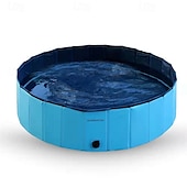 abordables Piscines, Bains à remous &amp; Fournitures-Piscine pour chien en PVC durable, comprend une serviette de bain extra large pour animaux de compagnie - parfaite pour les plaisirs d&#039;été en plein air pour chiens et chats, accessoire d&#039;été pour