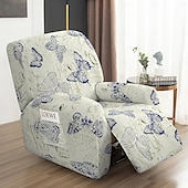 cheap Sofa Cover-Recliner Sofa Chaise Lounge Cover Geometric Printed Reclining Sofa Slipcovers