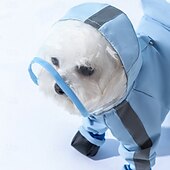 お買い得  レインコート-小型犬用レインコート &amp;レインシューズセット、Dリング付き反射犬用ジャケット、子犬用レインコートとレインブーツセット（小型犬用）