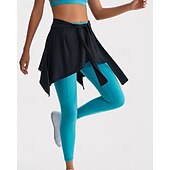 billiga Yoga shorts &amp; cyklister-Dam Yogakjol Asymetrisk fåll Kondition Byxor Svart Blå Ljuslila sporter Sportkläder Microelastisk