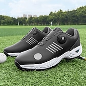 economico Scarpe da Golf da Uomo-scarpe da golf da uomo bianche e blu con tomaia in mesh traspirante: comfort e stabilità di alta qualità per gli appassionati di golf