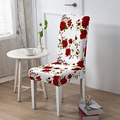 abordables Funda para silla de comedor-Funda para silla de comedor, funda para taburete, fundas de poliéster con estampado geométrico
