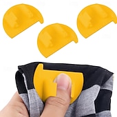 cheap Sewing &amp; Knitting &amp; Crochet-3pcs Sewing Needle Gauge Measuring Tool, Finger Thumb Ruler Sewing Template Lockranding Guide Tool for DIY Edge Stitching Lock Kit Quilting for Beginners